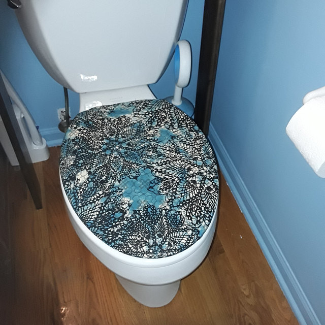 turqouise blue toilet seat lid covers