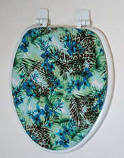 turquoise aqua toilet seat lid cover