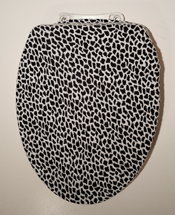 redecorate bathroom idea black and white toilet seat lid cover
