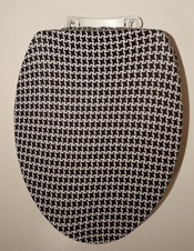 black and white bathroom idea toilet seat lid cover