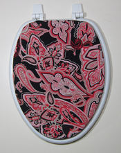 red black toilet seat cover