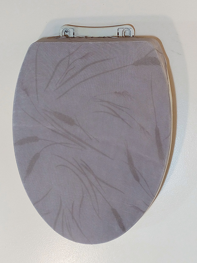 extra long shiny greyish toilet seat lid cover with cat tail design L4T2C