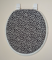 bathroom idea black and white designer toilet seat lid cover