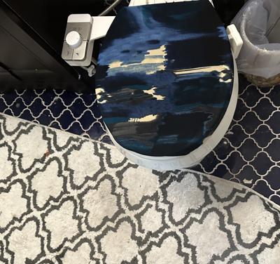 blue swirl toilet seat lid covers