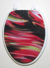 red black small bathroom decoration idea toilet seat lid cover