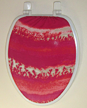 coral pink bathroom idea toilet seat lid cover