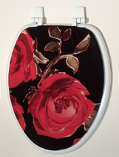 red rose toilet seat lid cover