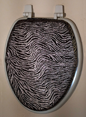 fancy gold and black toilet seat lid cover