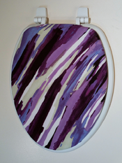 decorative toilet seat lid cover in purples