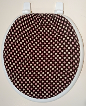 bathroom idea brown polka dots toilet seat lid cover