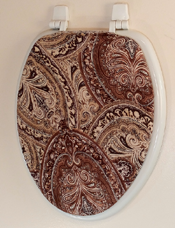 jacquard browns standard  toilet seat lid cover