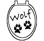 Wolf toilet seat lid covers logo